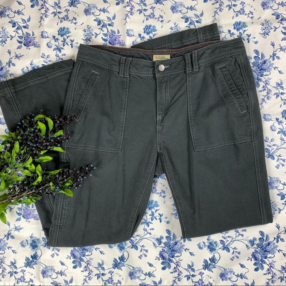 Royal Robbins Dark Grey Stretch Pants Sz 10/12